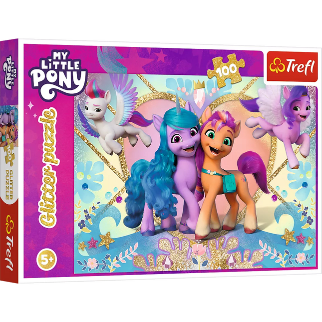 Dėlionė su blizgučiais 100 vnt. My Little Pony Shiny Ponies Trefl 14831