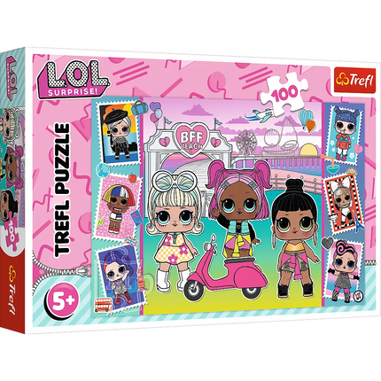 Dėlionė – „100“ – LOL lėlių nuotraukos Trefl 16443
