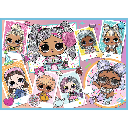 Dėlionė - "4w1" - Susipažinkite su lėlėmis / MGA LOL Surprise! Trefl 34613