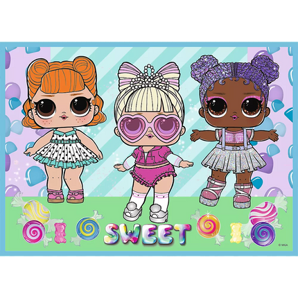 Dėlionė - "4w1" - Susipažinkite su lėlėmis / MGA LOL Surprise! Trefl 34613