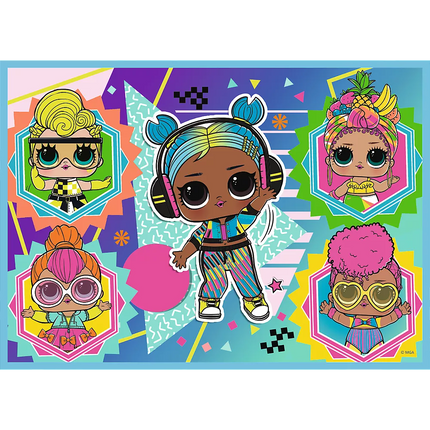 Dėlionė - "4w1" - Susipažinkite su lėlėmis / MGA LOL Surprise! Trefl 34613