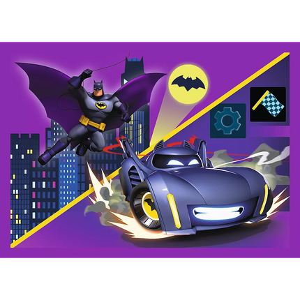 Dėlionė - 4in1 - Susipažinkite su Batwheels - Warner Batwheels 34658