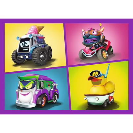 Dėlionė - 4in1 - Susipažinkite su Batwheels - Warner Batwheels 34658