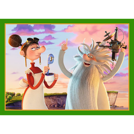 Dėlionė 4in1 „Diplodocus Dragon World“ – žmogaus filmas „Diplodocus“ 34663