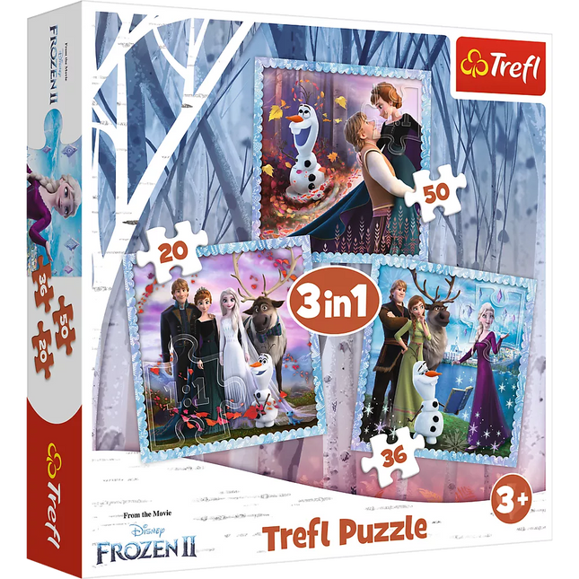 Dėlionė 3in1 Frozen Magical Tale Trefl 34853
