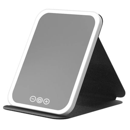 LED veidrodžio dėklas su stovu, 3 apšvietimo režimai, ryškumo reguliavimas, 18,5 cm