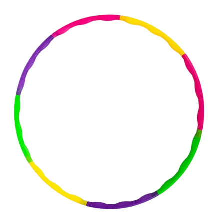 Sulankstomas spalvingas hula lankas su rausmais, 7 dalys, skersmuo 50 cm