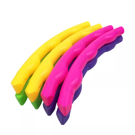 Sulankstomas spalvingas hula lankas su rausmais, 7 dalys, skersmuo 50 cm