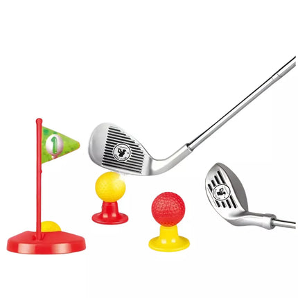 Vaikams skirtas golfo rinkinys – 48 vnt. (lazdos, kamuoliukai, vėliavėlės, takeliai)