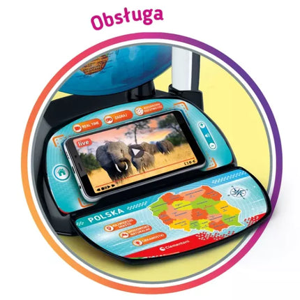 Interaktyvusis „Eduglobus“ „Exploreglobe“ lenkų kalba „Clementoni“ 50848