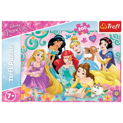 Dėlionė – 200 detalių – Džiaugsmingas princesių pasaulis – Disney Princess Trefl 13268