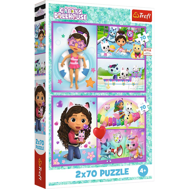 Dėlionė - 2x70 - Žaisk su Gabby Trefl 34438