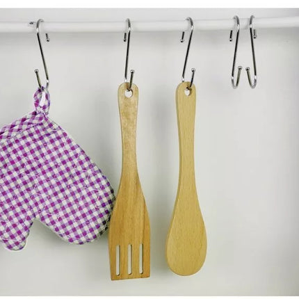 Medinė virtuvėlė vaikams, rožinė ir balta Paula su atidaromais elementais