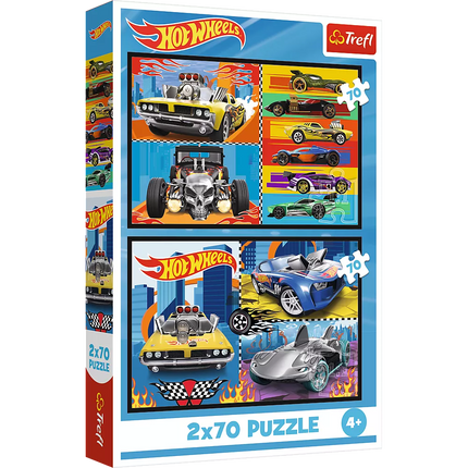 Dėlionė - 2x70 - Cars - Hot Wheels Trefl 34442