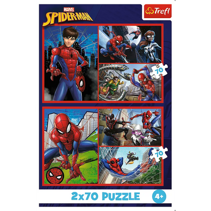 Dėlionė - 2x70 - Žmogaus-voro istorijos - Disney Marvel Spiderman Trefl 34443