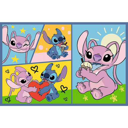 Dėlionė 2x70 Nėra vietos nuoboduliui su Disney Stitch Lilo Stitch Trefl 34444