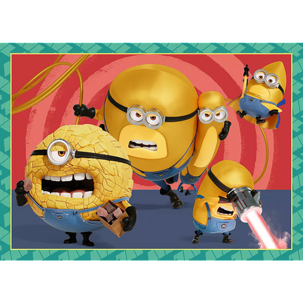 Dėlionė - 4 viename - Crazy Minions Trefl 34648
