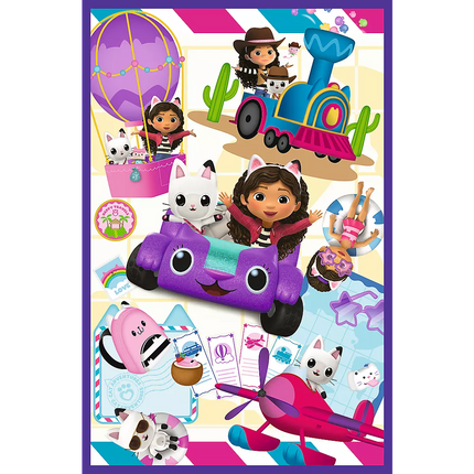 Dėlionė 3x80 - Spalvingos Gabby dienos Trefl 34882