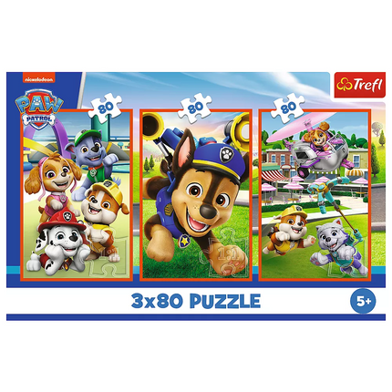 Dėlionė - 3x80 - Šunų gauja Paw Patrol Trefl 34886