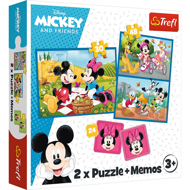 Dėlionė - 2in1 + memo - Susipažinkite su „Disney Trefl“ herojais 93344