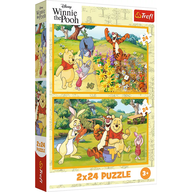 Dėlionė - 2x24 - Diena sode - Disney Winnie the Pooh Trefl 34436