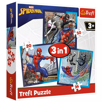 3-in-1 dėlionė – Draugai Vorai – Disney Marvel Žmogus-Voras Trefl 34874