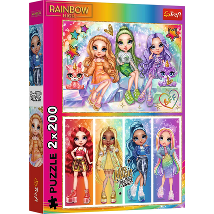 Dėlionė - 2x200 - Rainbow dolls / MGA Rainbow High Trefl 13335