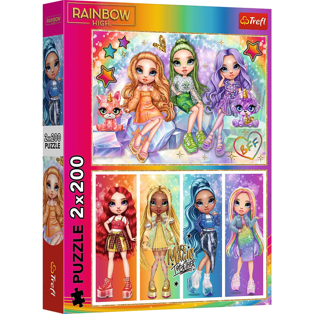 Dėlionė - 2x200 - Rainbow dolls / MGA Rainbow High Trefl 13335