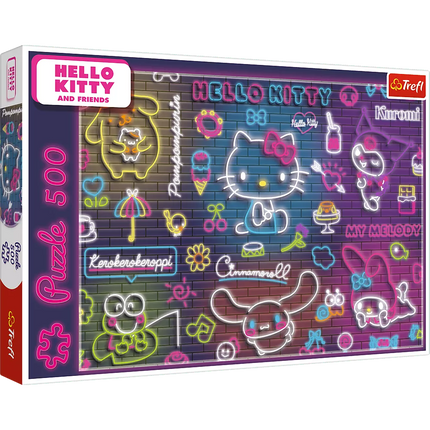Dėlionė - 500 detalių - Neon Hello Kitty Trefl 37523
