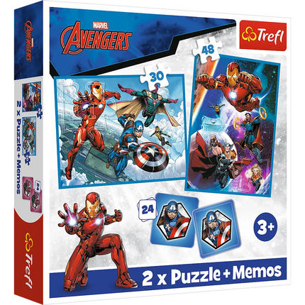 Dėlionė - 2in1 + memos Heroes in action Marvel The Avengers Trefl 93333