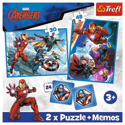Dėlionė - 2in1 + memos Heroes in action Marvel The Avengers Trefl 93333