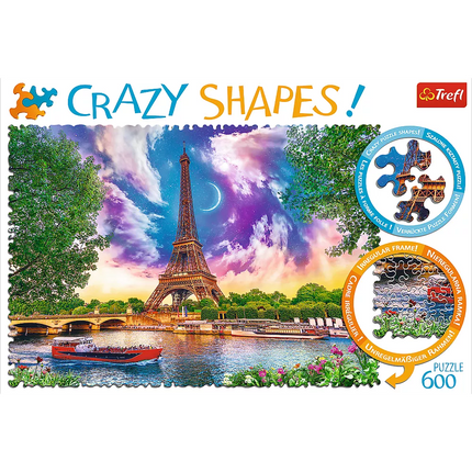 Dėlionė – 600 Crazy Shapes – Dangus virš Paryžiaus 11115