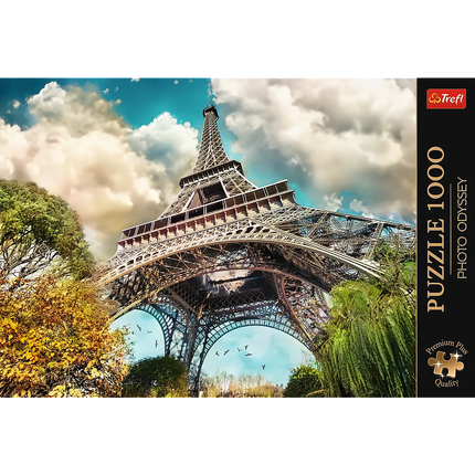 Dėlionė - 1000 "Premium Plus" Eifelio bokštas Paryžiuje, Prancūzijoje Trefl 10815