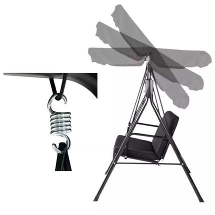 Trijų vietų sodo sūpynių minkštas čiužinys, rudas