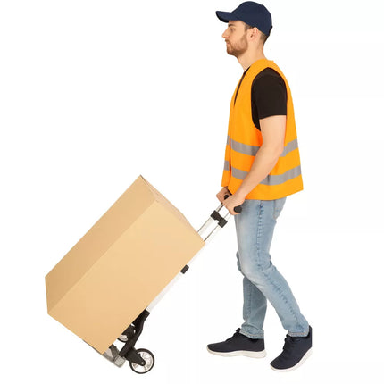 Lengvas sulankstomas aliumininis sandėlio transportavimo vežimėlis 70 kg