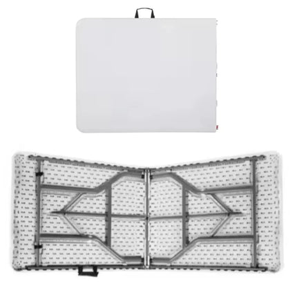 Sulankstomas stalas su užraktu, cateringui ir banketams, baltas, 180 x 74 cm