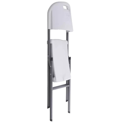 Sulankstoma banketinė kėdė, balta, 84x50x46 cm