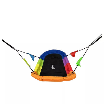 Sodo sūpuoklės „Gandro lizdas“ stačiakampės spalvingos 167 x 75 cm