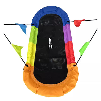 Sodo sūpuoklės „Gandro lizdas“ stačiakampės spalvingos 167 x 75 cm