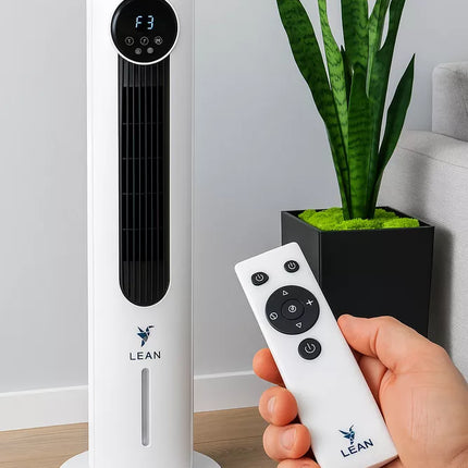 Vandens grindų ventiliatorius su jonizacija, osciliacija, ekranu ir nuotoliniu valdymu