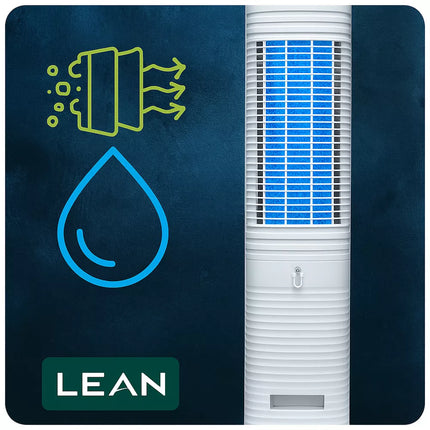 Vandens grindų ventiliatorius su jonizacija, osciliacija, ekranu ir nuotoliniu valdymu