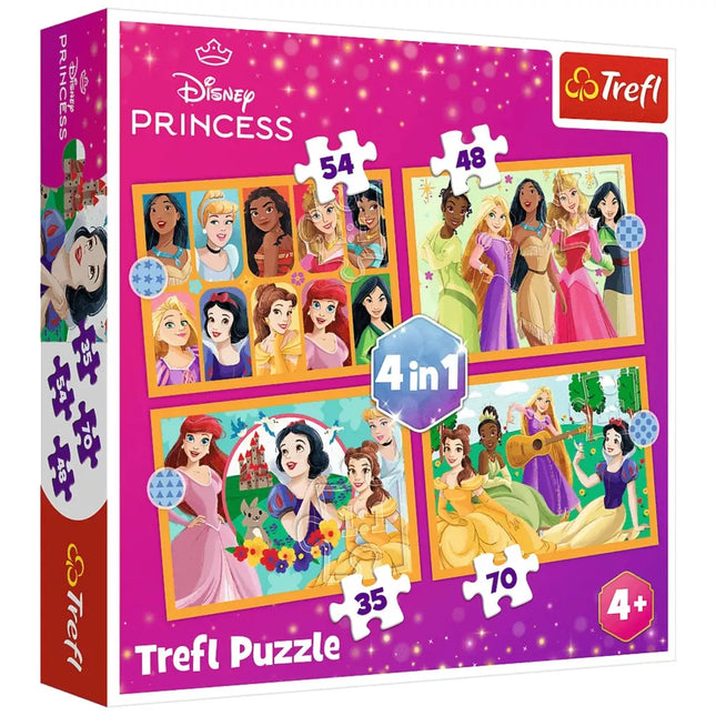 Dėlionė - 4 viename Pasakų istorijos - Disney Princess Trefl 34651