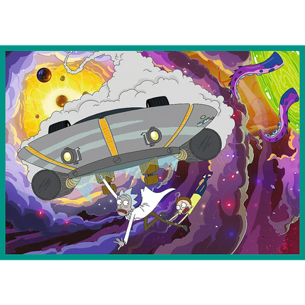 Dėlionė - 4x250 - Beprotiškas Riko ir Morčio pasaulis - Warner Rick and Morty Trefl 13338