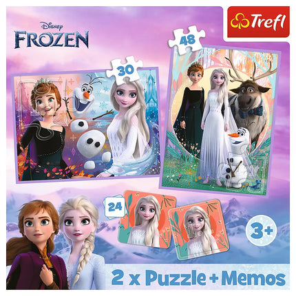 Dėlionė - 2in1+memos  „Disney Frozen 2“ princesės savo šalyje - 93335