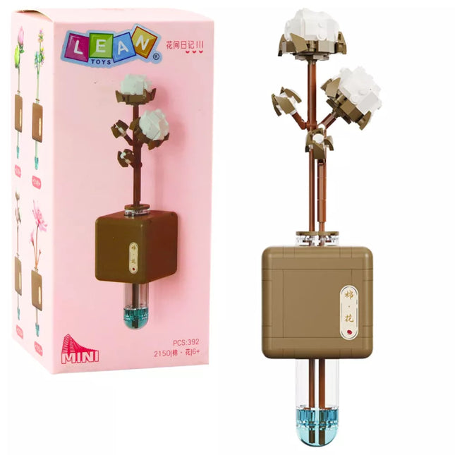 Konstruktorius "Medvilnės žiedų šakelė kolboje" 392 vnt.