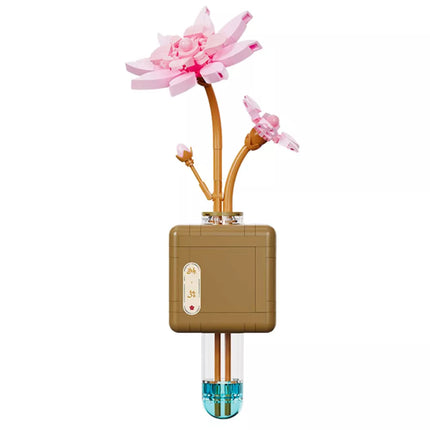 Konstruktorius „Lotoso žiedas“ rausvas buteliuke, 376 vnt.