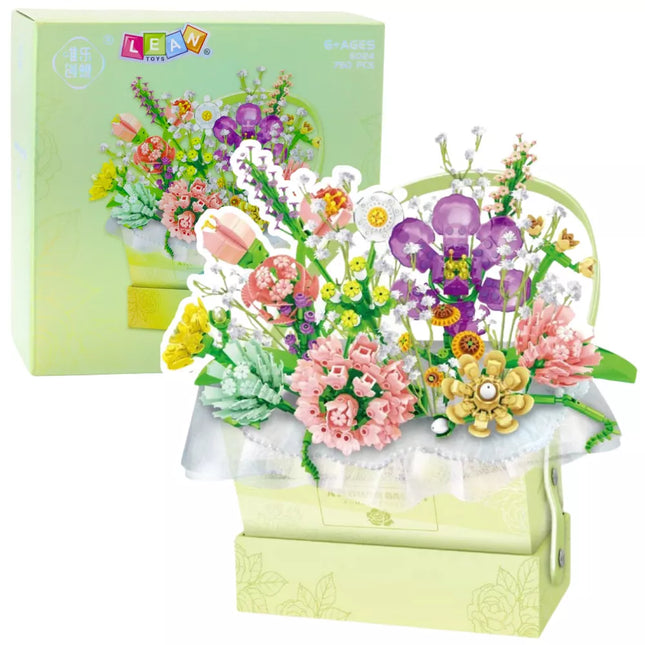 Konstruktorius dėžutėje „Flower Box Green LED“ 750 vnt.