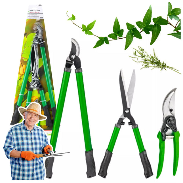 Sodo gyvatvorių kirpimo rinkinys su dėklu, 3 vnt.