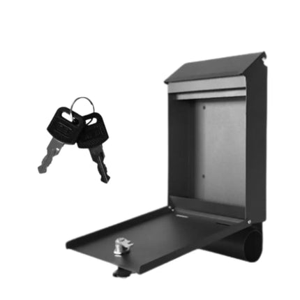 Pašto dėžutė laiškams ir laikraščiams, juodo cinkuoto plieno, 32,5x22,5x9,5cm