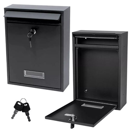 Laiškadėžė, cinkuoto plieno, juoda, 32x21,5x8,5cm